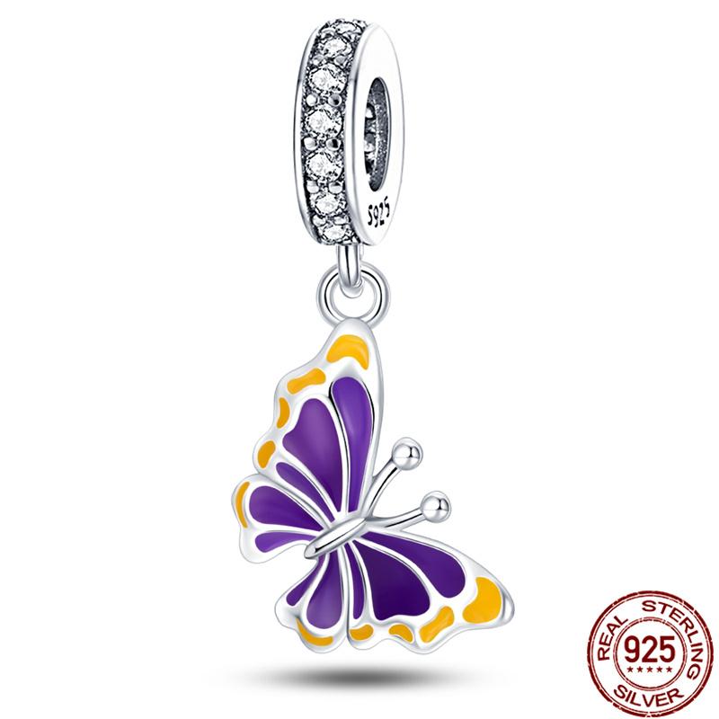 Fit Charms Fororiginal Bracelets 100%Copper Luminous Butterfly Series Beads Diy Jewelry Making For Women Gift