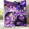 Korean Idol J-Jisoo Solo EYES CLOSED Soft Flannel Blanket,Cozy Warm Throw Blanket for Bed,Sofa,Living Room,Picnic,Camping,Gift