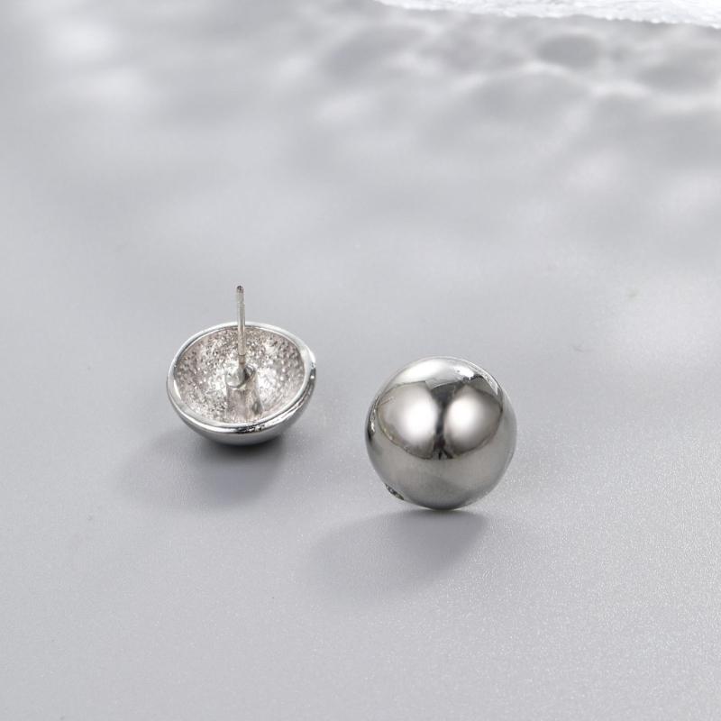 Simple Pea Shaped Alloy Silver Gold Color Drop Earrings For Women Korean Fashion Jewelry Party Girls Unusual Accessory