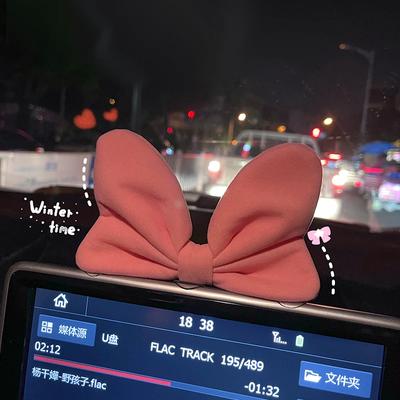 Car Ornaments New Women's Car Interior Decoration Supplies Bow Car Center Console Gadgets