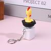1Pcs Stress Relief Plastic Toys Creative Cartoon Sharp Crying Chicken Voice Button High Aesthetic Edc Keychain For Children Gift