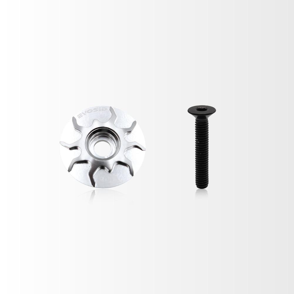 Ultralight 28.6mm Bicycle Headset Top Cap CNC Aluminium Alloy Fork Head Tube Cover Multicolor with Screw Cycling Accessories