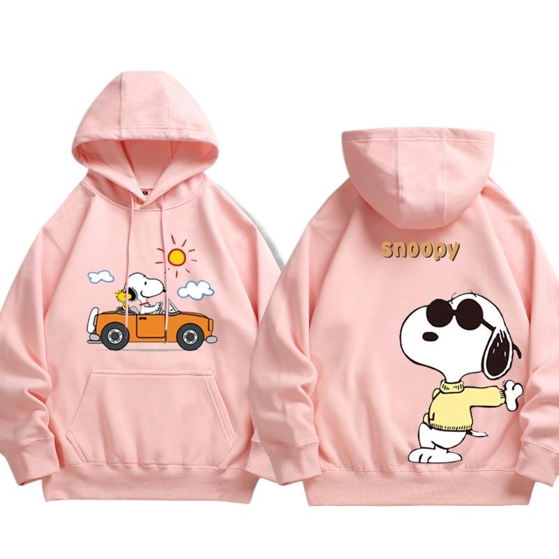 

2025 MINISO Cute Snoopy Cartoon Anime periphery Детские толстовки с капюшоном на весну и осень Новый стиль Одежда для родителей и детей толстовки с капюшоном 150 коричневый