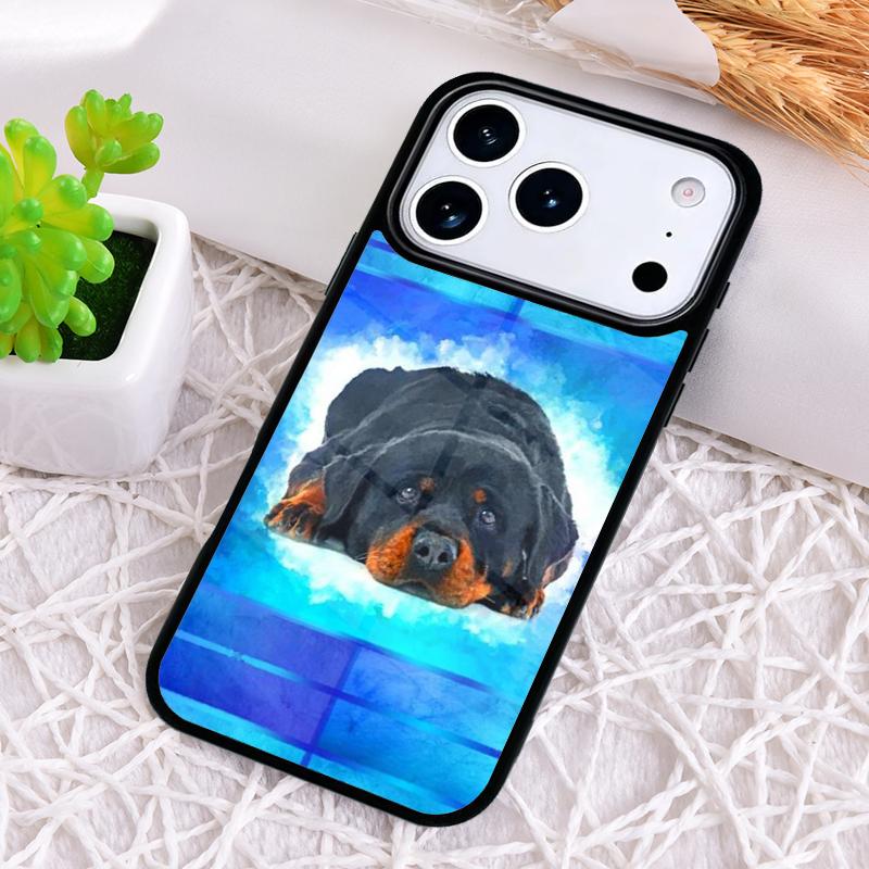 Süße Rottweiler Hund Handyhülle für iPhone 17 Air 16 15 11 12 14 13 Pro Max Stoßfeste Hülle