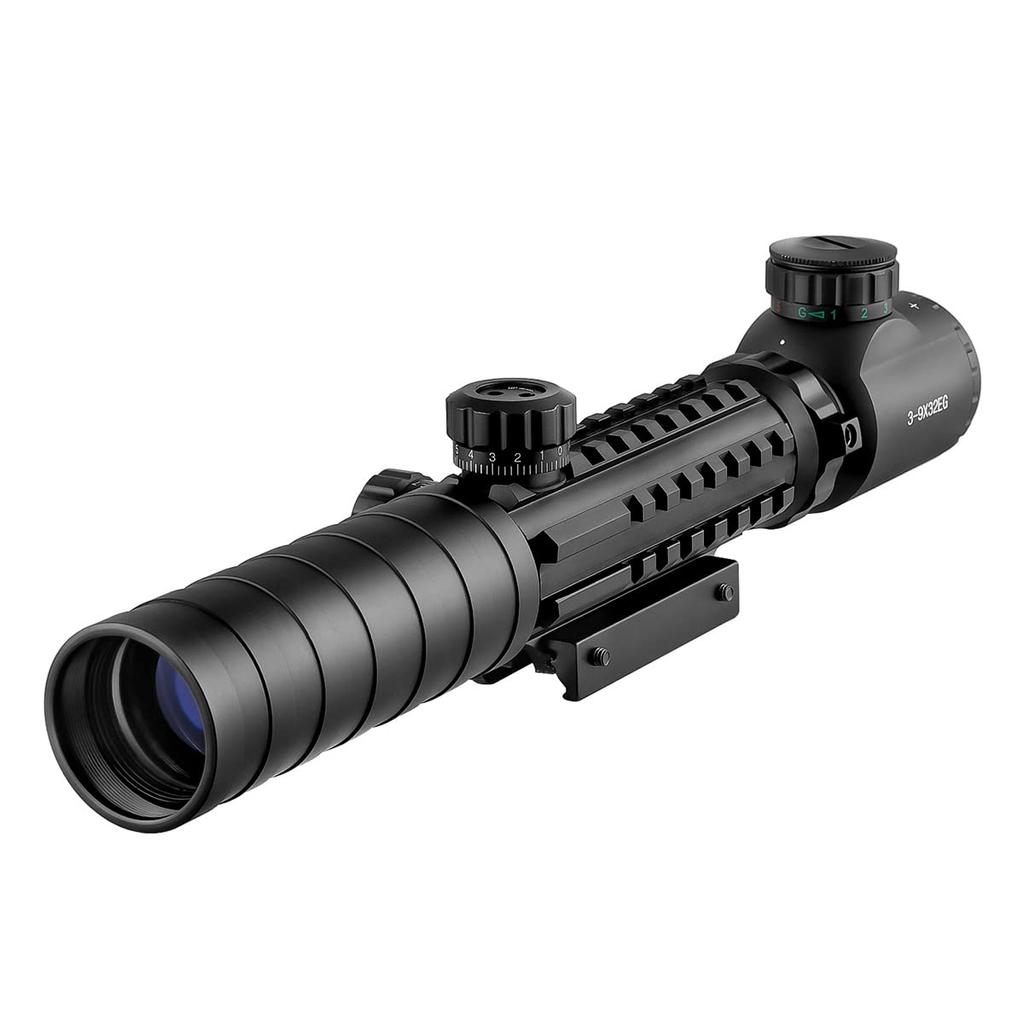Scoking Tri-Rail RG illuminated 3-9×32EG Mil-dot variable magnification riflescope