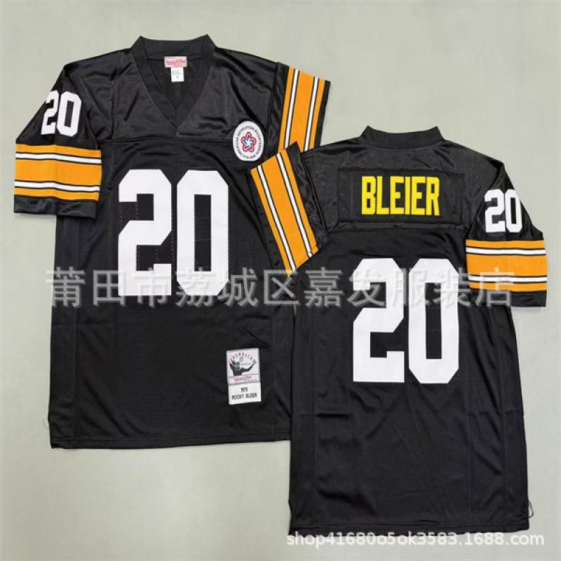 Pittsburgh Steelers Vintage NFL Football Jersey Men Cotton Embroidered Training Shirt Rugby Sport Wear