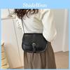 Simple Vintage Winter 2023 Fashion Casual Solid Color Commuter Underarm Single Shoulder Saddle Bag