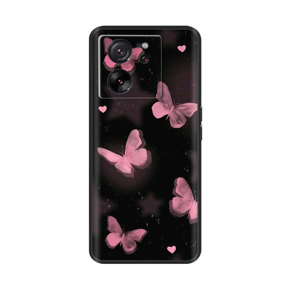For Xiaomi 13T Pro Case Mi13T Back Phone Cover For Xiaomi13T 13TPro Cases Silicone Fundas Bumper Cute Cartoon Butterfly Panda