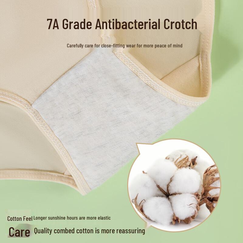 FENTENGCARE Women's 7A Antibacterial Mid-Waist Cotton Underwear