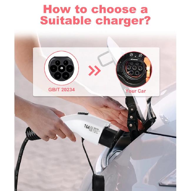 JDMEX 32A 7KW GBT EV Portable Charger 3.5KW 16A 1Phase GBT EVSE Charging Box Type2 11KW 16A 3Phase Car Charger for Electric Car