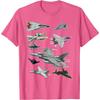 Multiple Fighter Jets Graphic Tee Men S Casual Crewneck Short Sleeve Tshirt