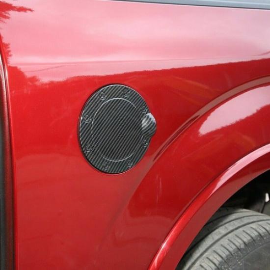 Kolfiber Bränslepåfyllningslock Dörr Bränsletankslock Trimskydd För Ford F150 15+