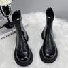 Chelsea Boots Platform French Ankle Boots Women's 2025 Autumn and Winter New Versatile Martin Boots Velvet Chimney Short Boots