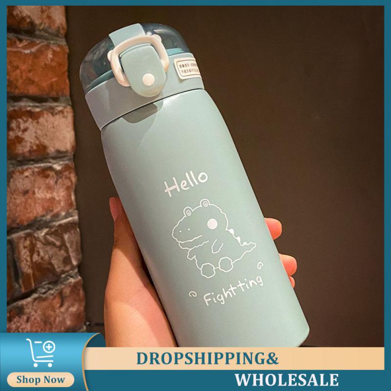 

Portable Children s Thermos Cup Keep Drinks Hot/cold Anti-fall Girl Heart Cup Korean Style Isn Style Cups Thermos Cup With Straw 350ml
