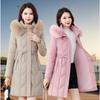 Down Cotton-padded Clothes Women's Medium and Long Models, New Fashion Slim-fitting Cotton-padded Jackets, Warm and Thickened Cotton-padded Jackets.