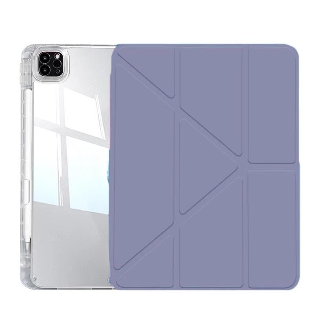 For IPad Acrylic Y-Fold Anti-Drop And Anti-Bend Protective Case Air5/4 Magnetic Transparent