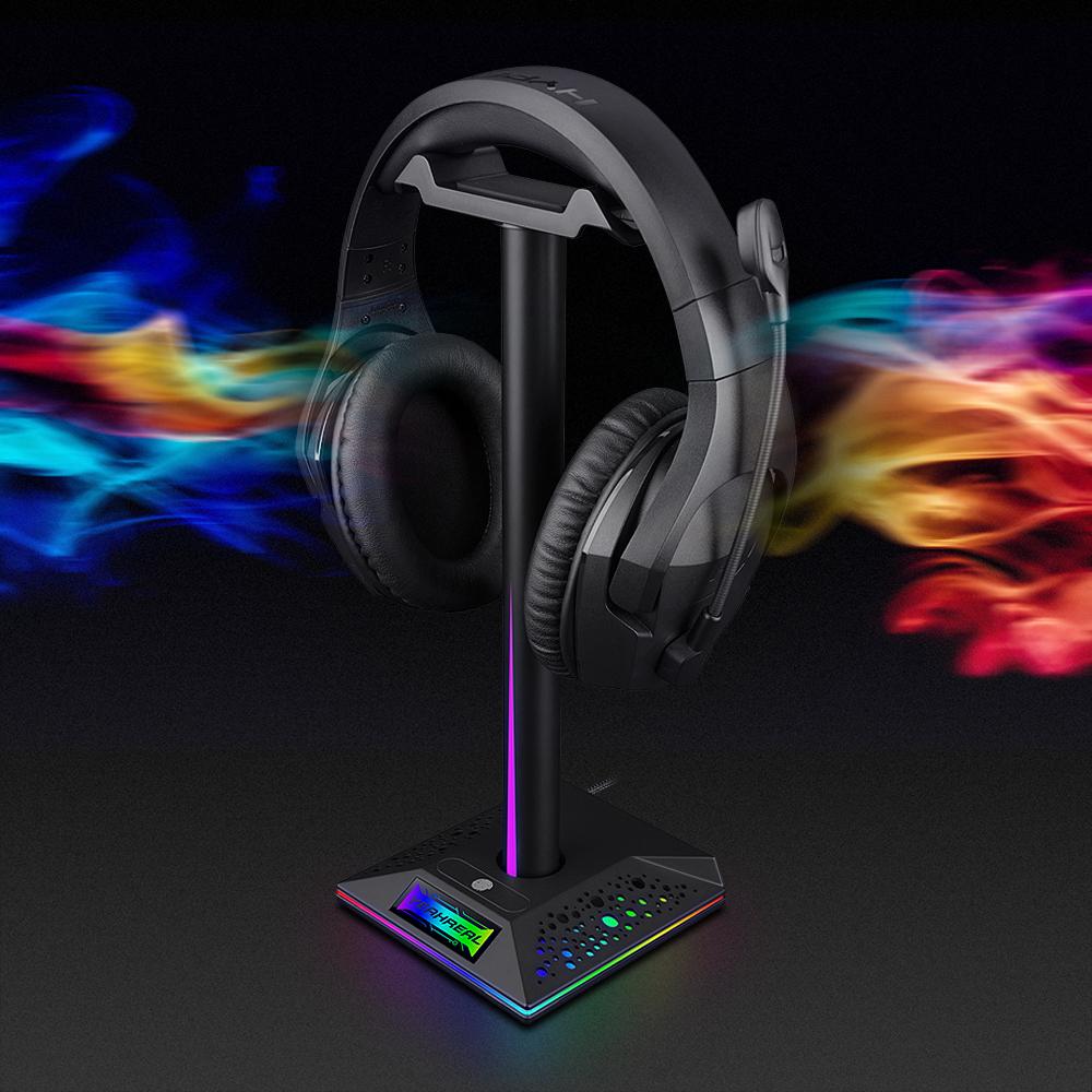 

Кронштейн для гарнитуры с креплением на голову RGB Съемный держатель для гарнитуры с 9 режимами RGB-подсветки 2