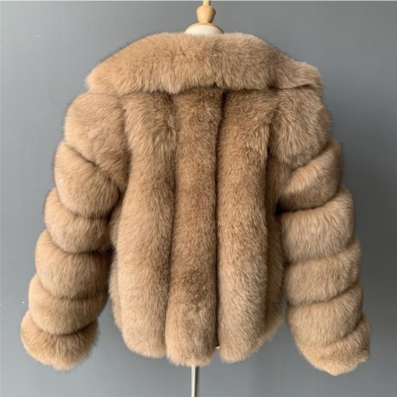 Coat Imitation Fox Hair Women's Clothing Autumn and Winter Imitation Coat Suit Collar