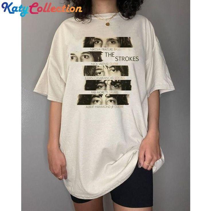 Vintage The Strokes Member s Eyes Rock Band Shirt T-Shirt Classic AHN00047 M
