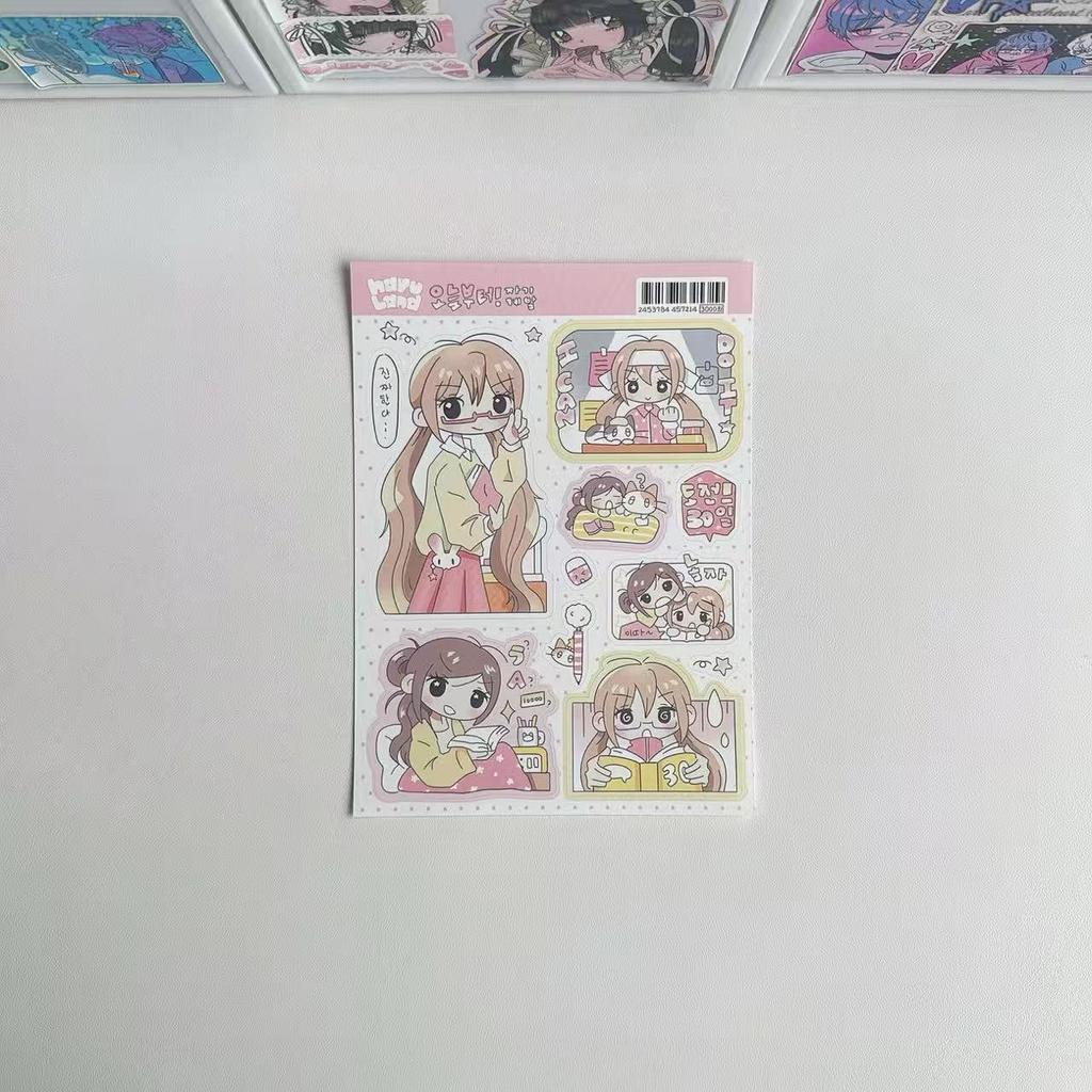 8 Types of Korean Cute Girl Stickers Soft Cute Girl Handbook Stickers Ins Cartoon Character Material Handbook Stickers New Gifts