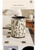 Grande Pattumiera Retro Americana di Alta Gamma in Pelle per Soggiorno, Camera da Letto o Cucina