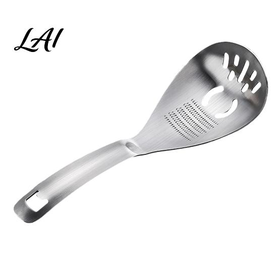 Efficient Food Prep Grinder Stainless Steel Slotted Spoon with Bottle Opener & Ginger Grater Fine Tooth Handheld Vegetable Puree Maker Manual