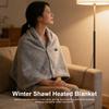 USB Electric Portable Heated Blanket Wrap Shawl with 3 Heating Level Heated Shawl Wrap Washable for Camping Travel Office