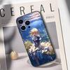 V-Violet Evergarden Novel Phone Case For IPhone 17,16,15,14,13,12,11,Plus,Pro,Max,Plus,XS,soft case Black silicone