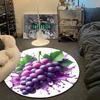 Handmade Style Round Minimal Multicolor Carpet, Non-Slip Floor Mat for Living Room