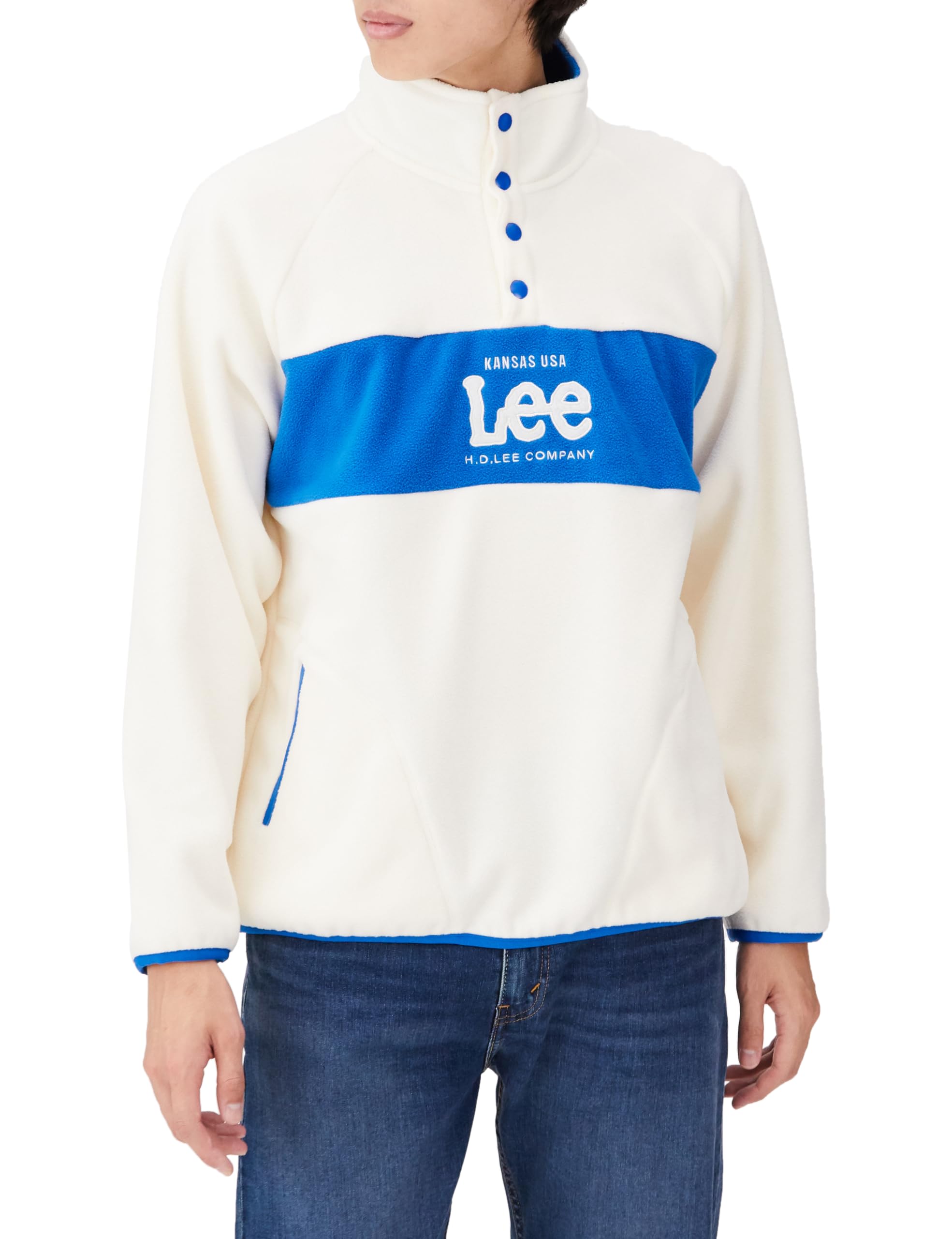 

Lee Fleece Pullover Top, Off-White