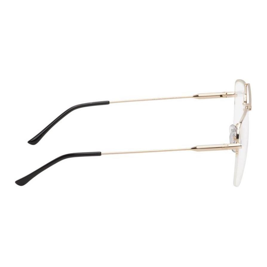 GUCCI Brand Logo Metal Aviator Sunglasses Unisex Couple Gold