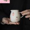 180ml Handbemalte Erdbeer-Keramik-Fairness-Tasse mit Griff Verbrühschutz Teekanne Teeausgießer Gerechtigkeitsbecher Kung Fu Teeset