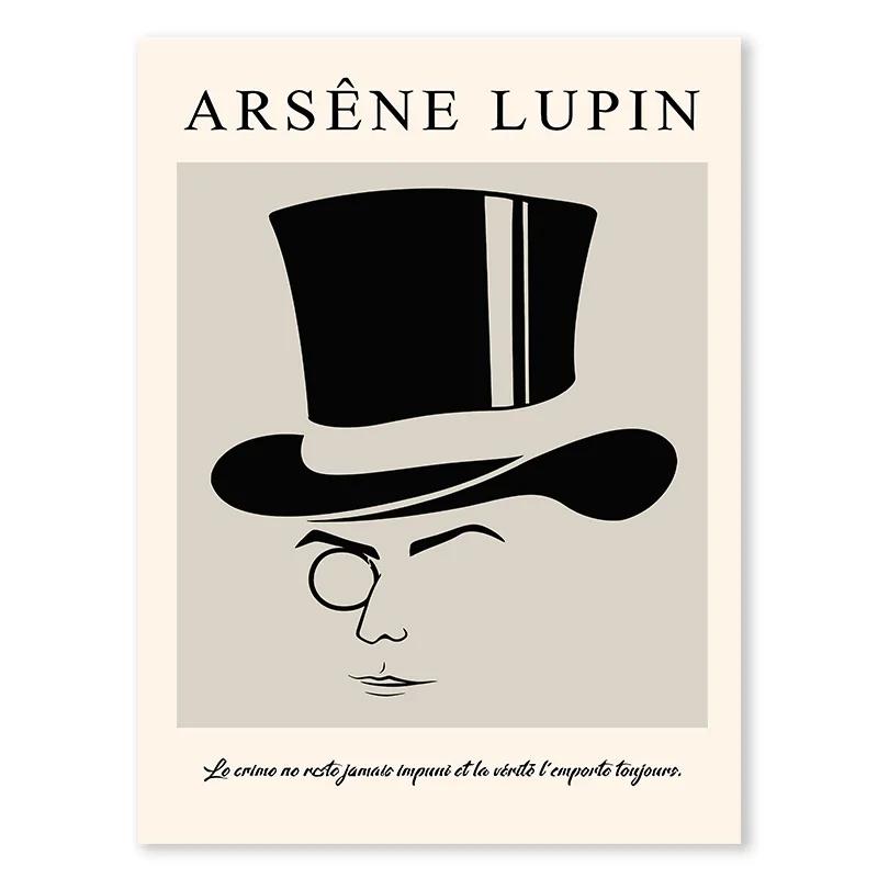 Black and White Bauhaus Minimalist Dark Series Poster Abstract Square Chair Line Canvas Painting Bedroom Living Room Wall Art