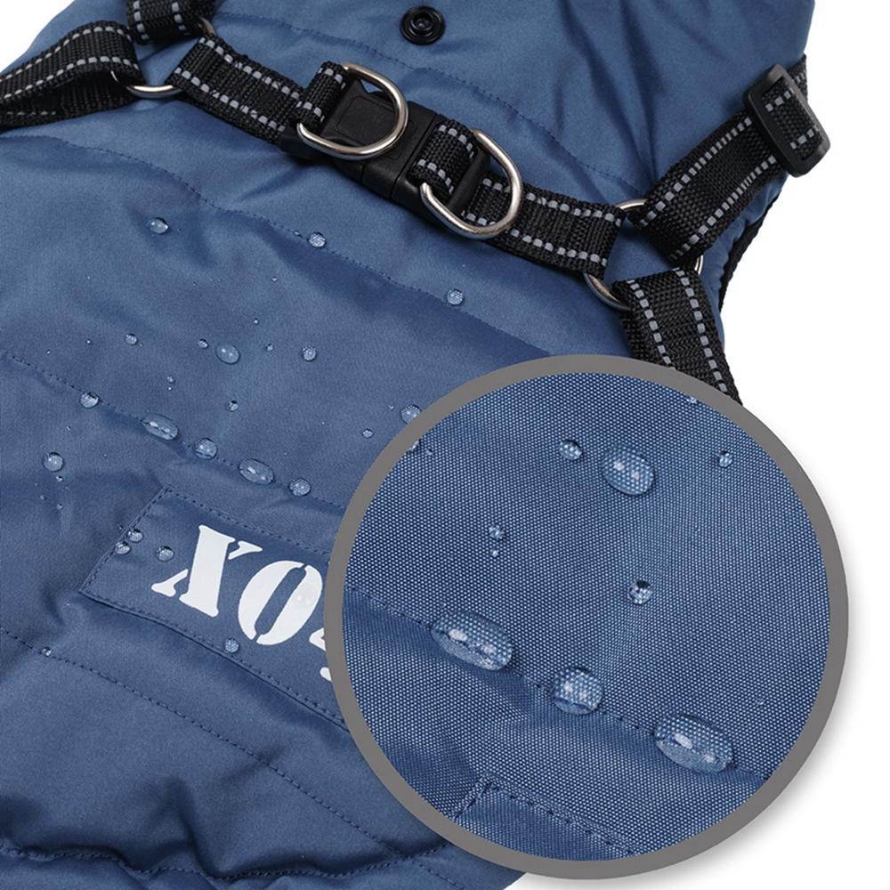 Waterproof Warm Dog Jacket With Harness Winter Dog Clothes Chihuahua French-Bulldog Vest Coat Pet Costume for Small Medium Dogs