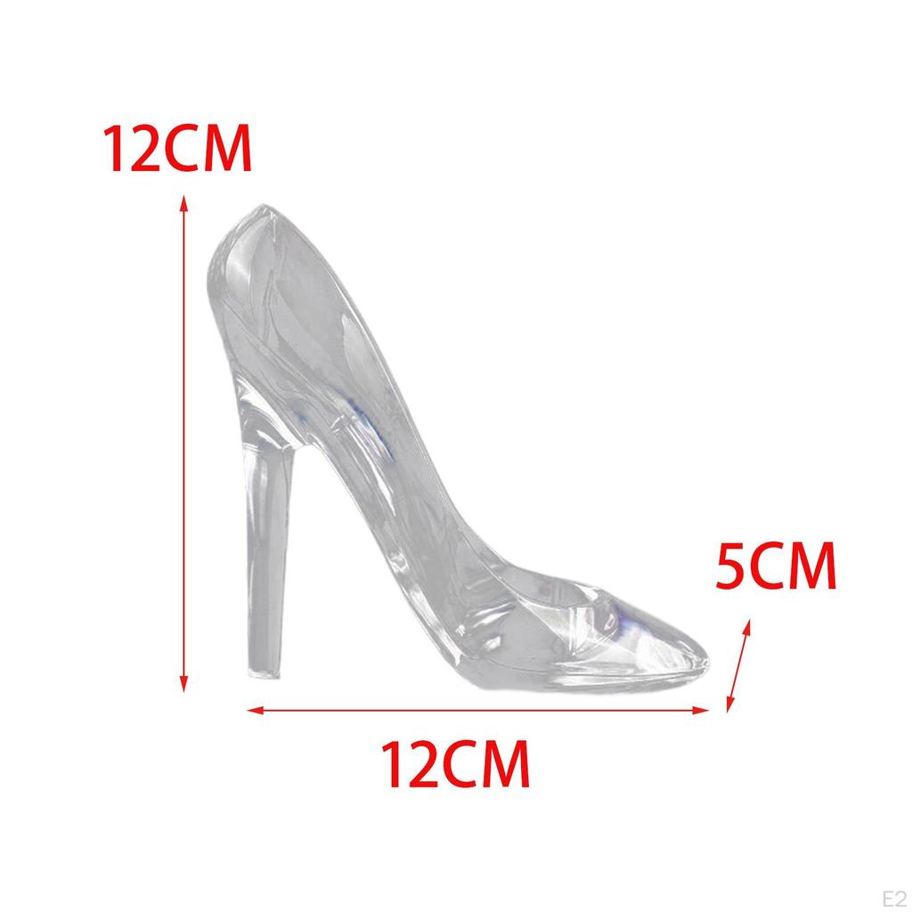 Acrylic Shoes Ornaments Transparent Princess Figurine Slipper Candy Holders Home Decor for