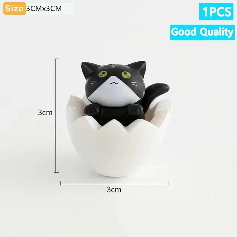 Kawaii 1-4 Stück Mini Katze Ornament Garten Kätzchen Statue Heimdeko Geschenk Kinder Kinder Babyzimmer Dekoration Spielzeug Miniaturfiguren