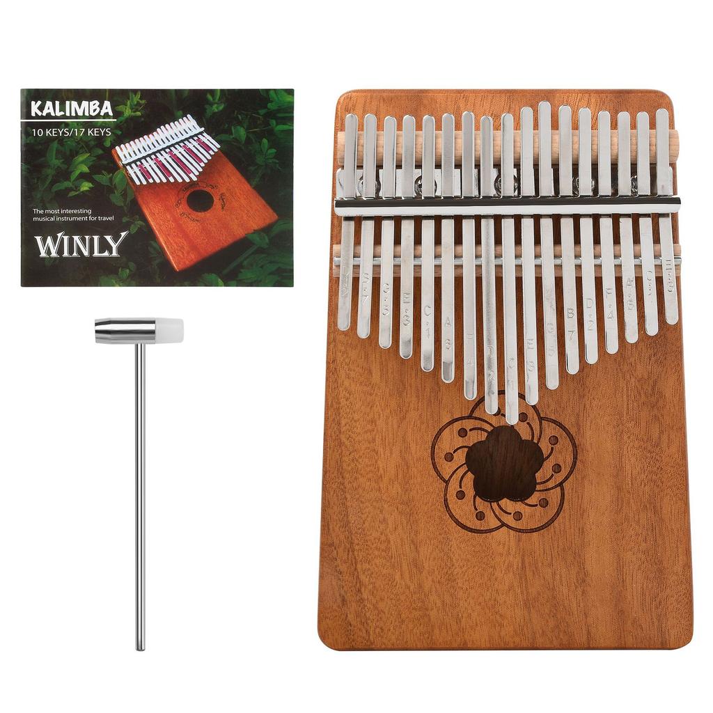 17 Keys Mahogany Thumb Piano Kalimba