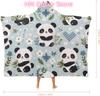 Wearable Blanket Hoodie For Adults  Kids, Cute Panda Robe Cloak Throw Poncho Flannel Warm Wrap Cape-C1-50X60