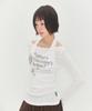 VIDEO JOCKEY Lovely Kitty Ls T-Shirt [Cream]