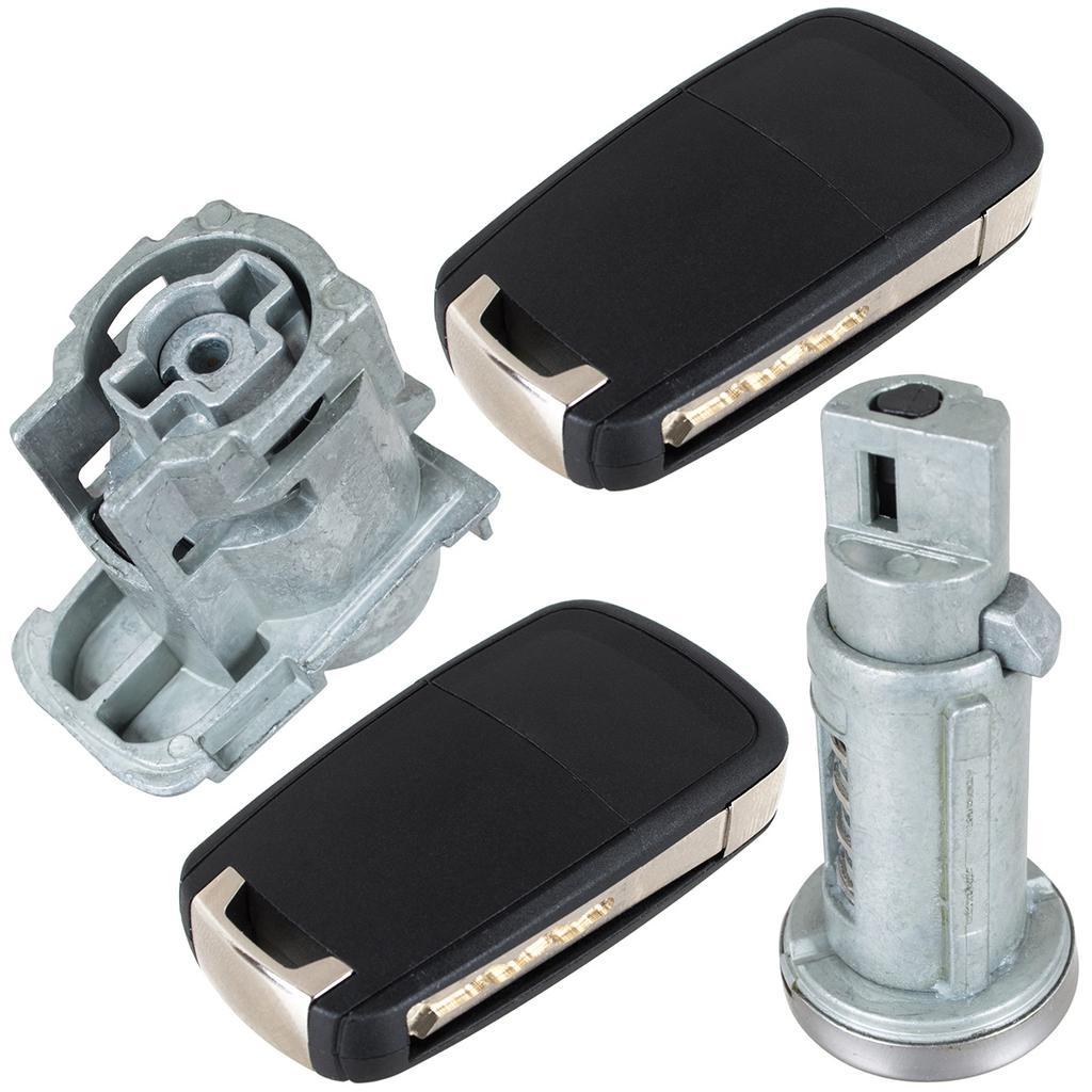 Opel Vectra C 02-09 Front Left Door Lock Insert + Ignition Insert + 2 Keys with Electronics 4 Pcs. Set