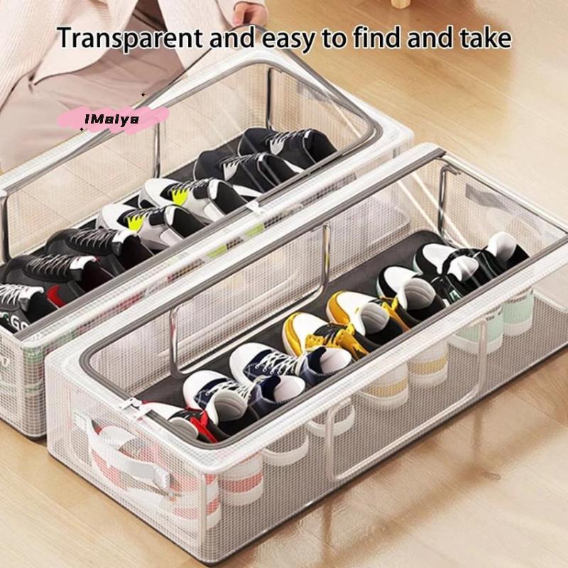 M-1Pc Extra Large Under Bed Shoe Storage Bag Dust-Proof Folding Clothes Organizer Wardrobe Box For Home Organization