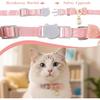 Cat Collar Breakaway, Adjustable Pink Cat Collar with Pearl Pendant, Cute Cat Collars with Safety Buckle Pink Bowtie Kitten Collars for Girl Cats