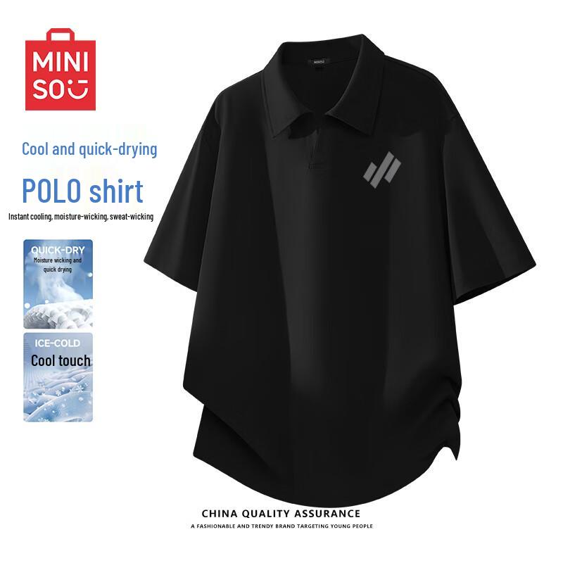 MINISO Men s Ice Silk Quick Dry Polo T-Shirt L