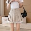 Koronkowa krawędź plisowana spódniczka wbudowane szorty wysoki stan litera A damska mini spódniczka słodki styl preppy moda koreańska wiosna lato