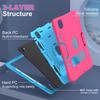 For iPad Pro 11 (2025)/11 (2024) Case Robot Style Silicone + PC Tablet Cover with Kickstand