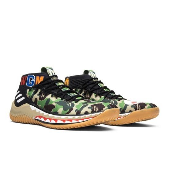 

adidas A Bathing Ape x Dame 4 Green Camo AP9974 EU 44 чорний/білий