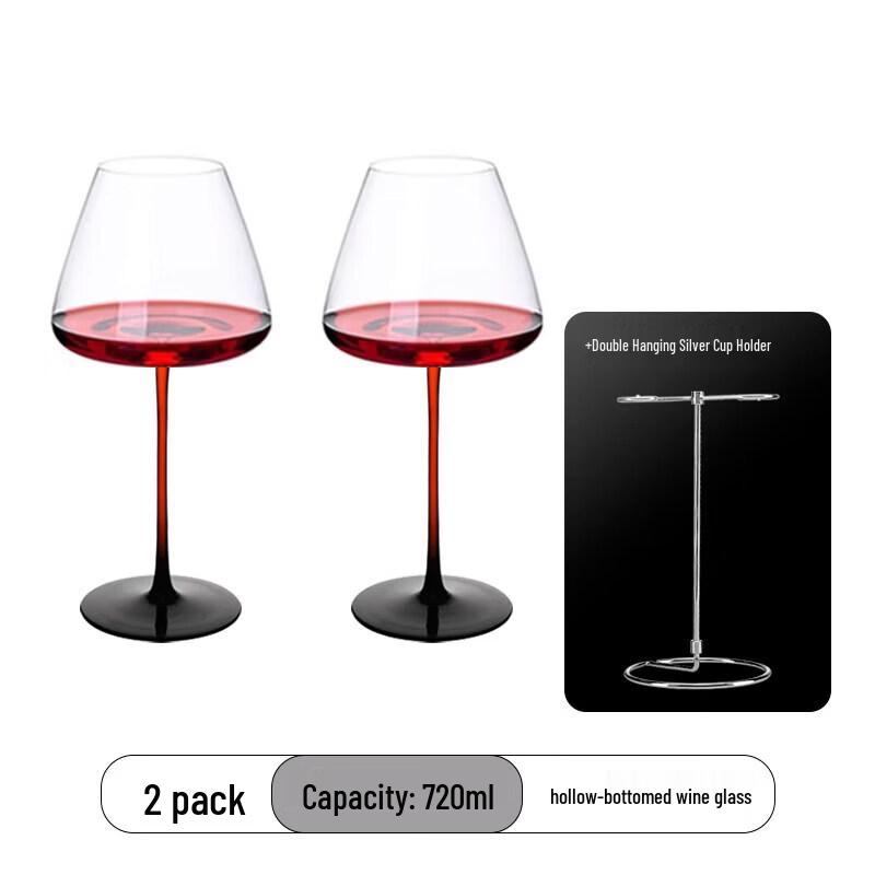 Exquisite Handmade Burgundy Style Wine Glass Set