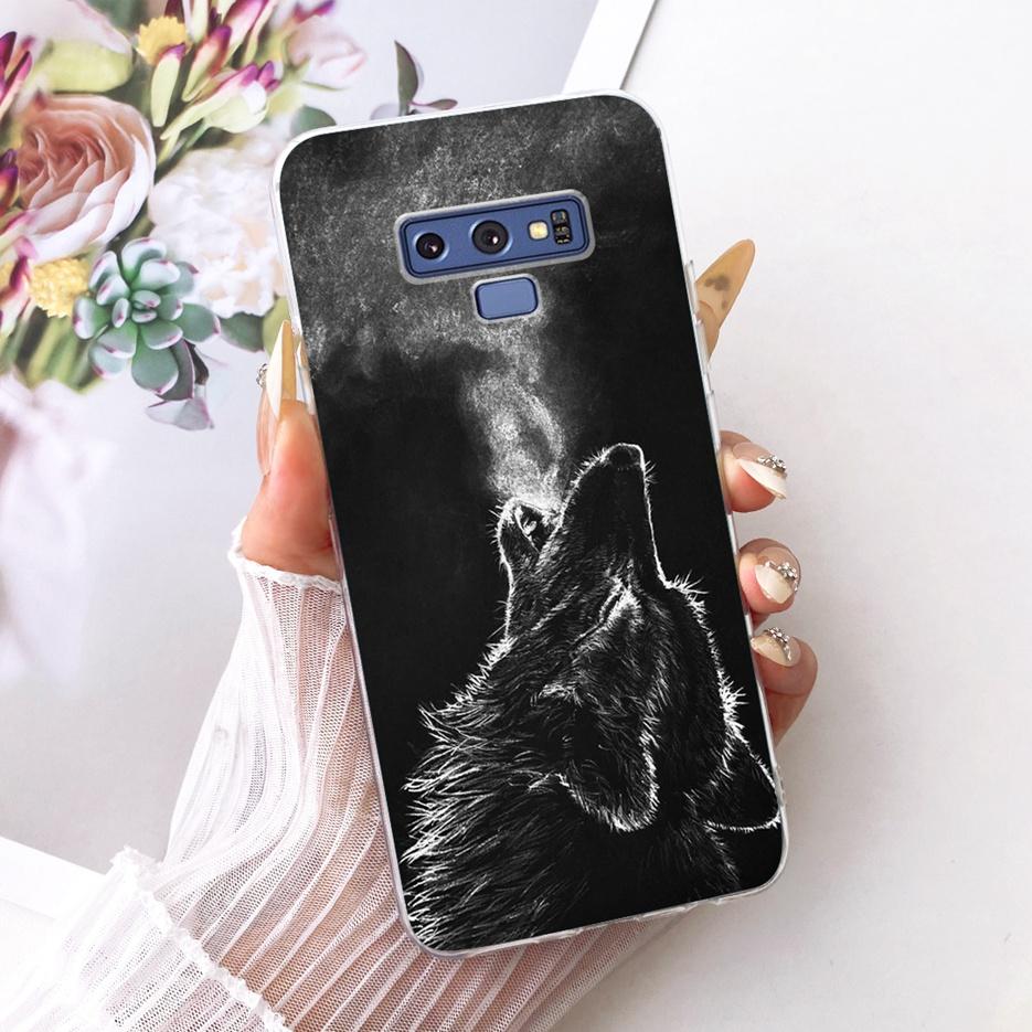 For Samsung Galaxy Note 9 Case SM-N960F Luxury Flower Butterfly Painted Cover Soft Slim Phone Case For Samsung Note 9 Note9 Bags
