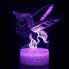 Acrylic Unicorn Night Light with Remote and Touch Control