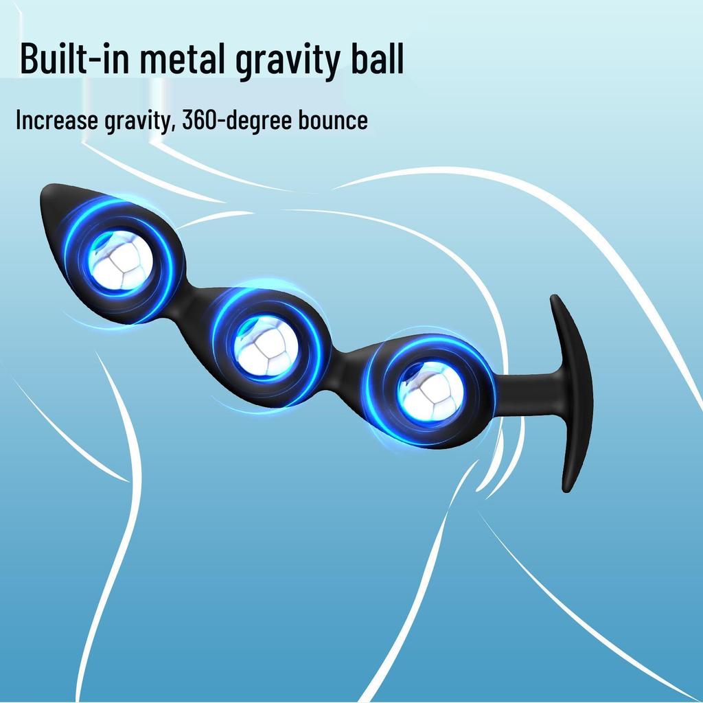 Wearable Silicone Anal Dilator Roller with Steel Ball for Men and Women.